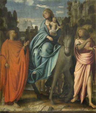 Flight into Egypt by Bartolommeo Suardi Bramantino